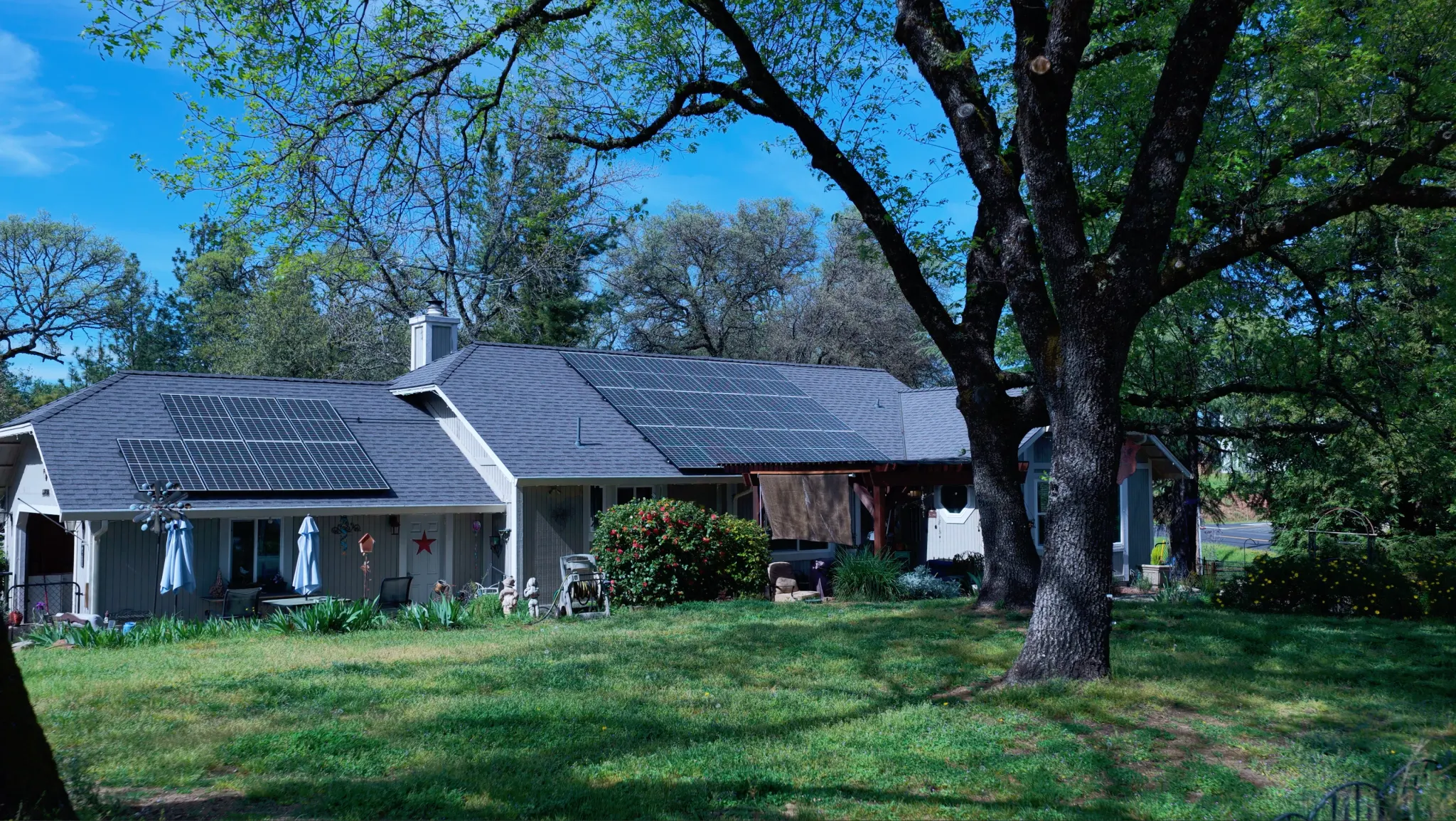 Solar installation on a Northern California home